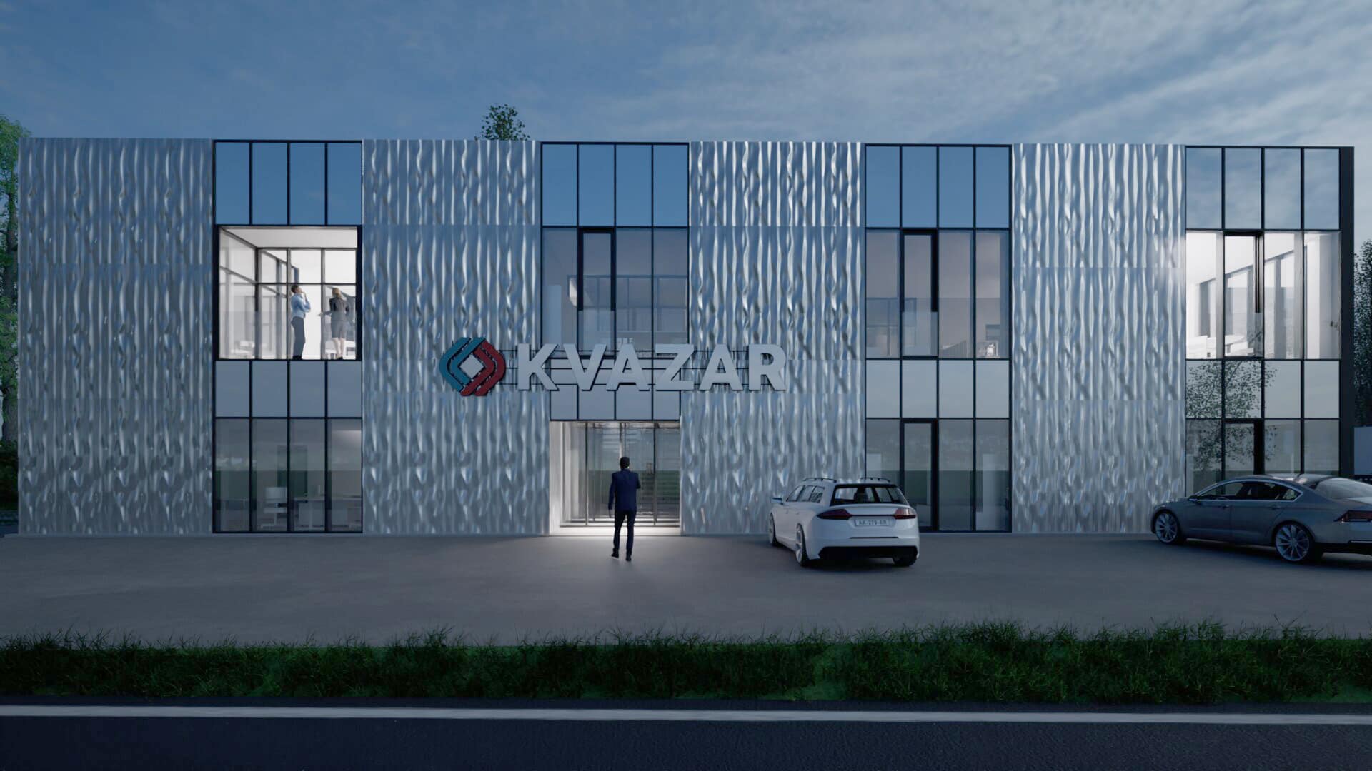 vizualizace administrativní budovy